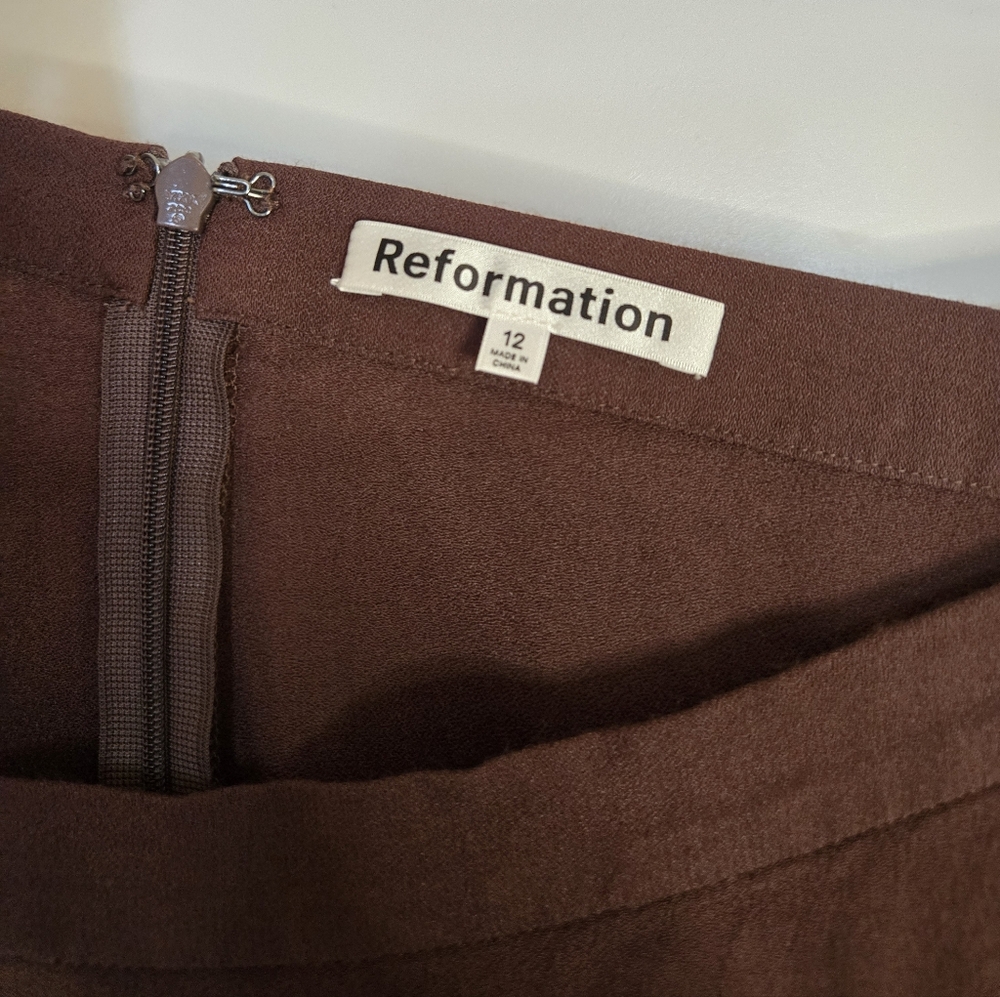 Reformation Chocolate Brown Maxi Skirt, Size Medium - Picture 4 of 5